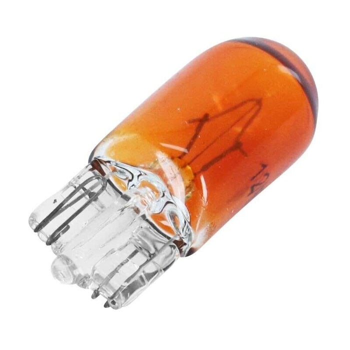 Motolite Small Wedge Park Brake Light Globe 10PC T-10mm 12V 5W W2.1X9.5D Amber