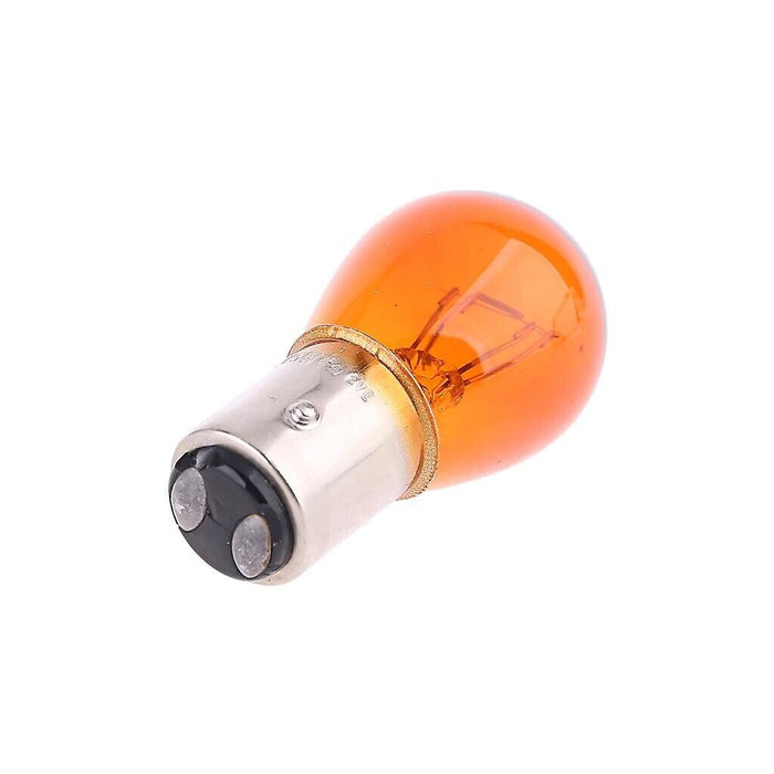 Rear Stop Tail Brake Light Indicator Globe Amber 10 pack BAU15SA S-25mm 12V 21W