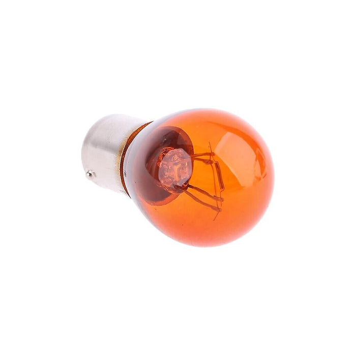 Rear Stop Tail Brake Light Indicator Globe Amber 10 pack BAU15SA S-25mm 12V 21W