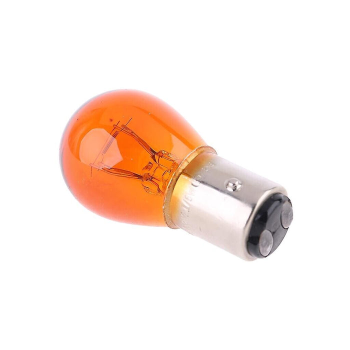 Rear Stop Tail Brake Light Indicator Globe Amber 10 pack BAU15SA S-25mm 12V 21W