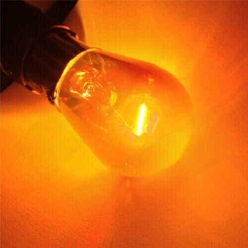 MOTOLITE OFFSET PIN 10PC Rear Tail Light Indicator Globe Amber BA15S 12V 21W