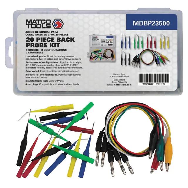 PK TOOK20Pc Back Probe Kit SG Test Tool Aid Automotive Identified Probe Pin Wire