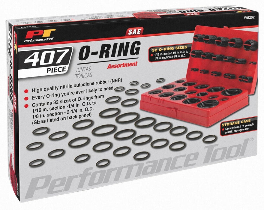PK TOOL 407pc 30 size O-Ring Assortment Metric Natural Buna Rubber Washer