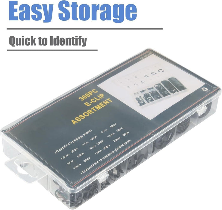 300 PIECE METRIC E CLIP ASSORTMENT EUREKA GRAB KIT (FD-6005)