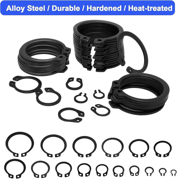 Metric External Snap Rings 300pc 3-32mm 18 Metric Sizes External Circlip Snap Retaining Ring ...