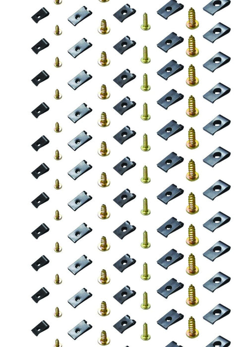 PK TOOL 170pcs Universal Iron 3-6mm Panel U-Clips Speed Nut Kit with Screws