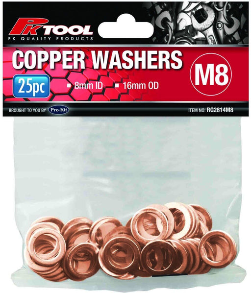 M8/M10/12/M14 25PC Copper washers washer Red paper fibre washers gasket kit - FISHER DISCOUNT