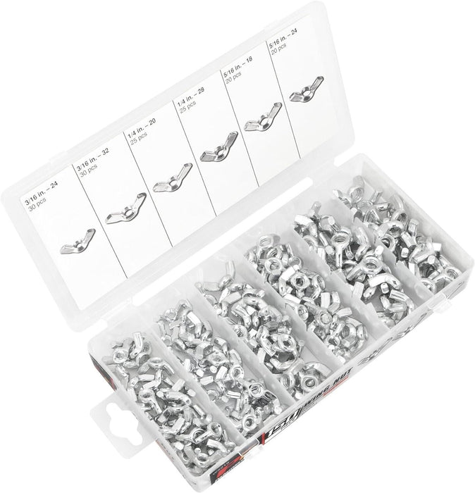 PK TOOL METRIC WING NUT ASSORTMENT GRAB KIT ZINC PLATE 150 PCS ( KIT 2)
