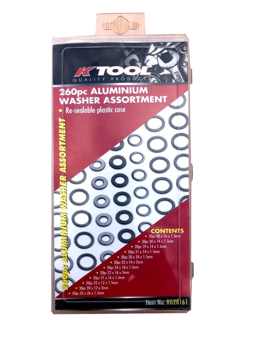 PK TOOL 260PCS CA1770 Aluminium  Oil Drain Plug Washer Assortment Kit