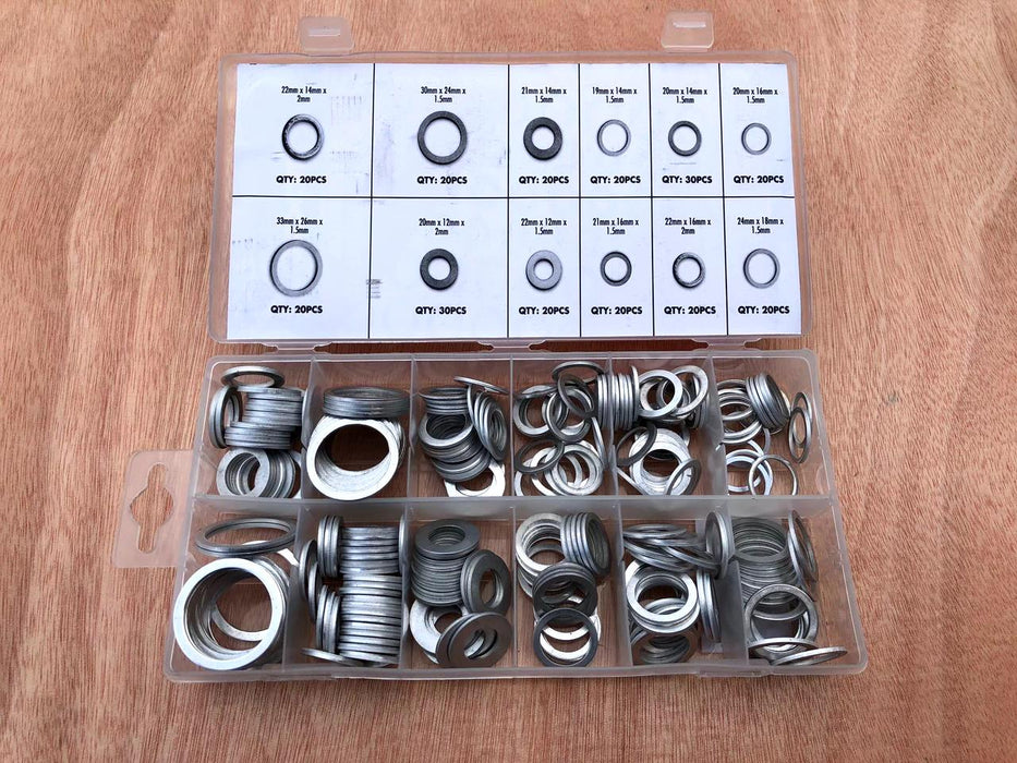 PK TOOL 260PCS CA1770 Aluminium  Oil Drain Plug Washer Assortment Kit