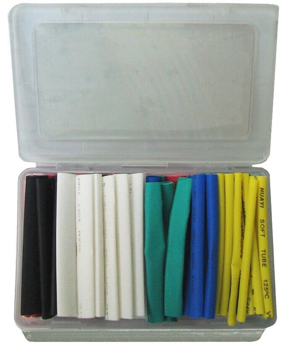 80x 3:1 Heat Shrink Tubing Kit Dual Wall Adhesive Marine Wire Cable Sleeve Tube