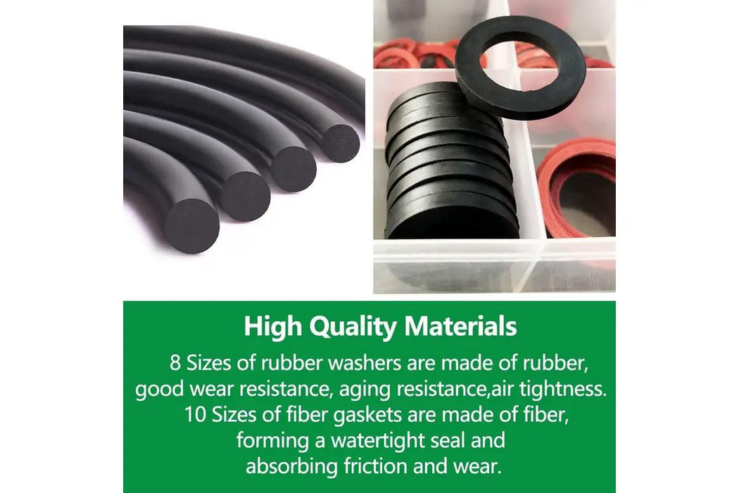 PK TOOL 141 PIECE FIBER & RUBBER WASHER ASSORTMENT EUREKA GRAB KIT  (FD-SEALING)