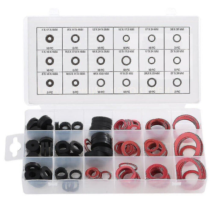 PK TOOL 141 PIECE FIBER & RUBBER WASHER ASSORTMENT EUREKA GRAB KIT  (FD-SEALING)