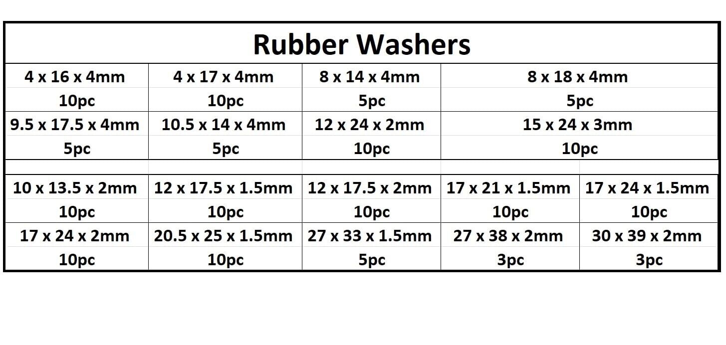 PK TOOL 141 PIECE FIBER & RUBBER WASHER ASSORTMENT EUREKA GRAB KIT  (FD-SEALING)