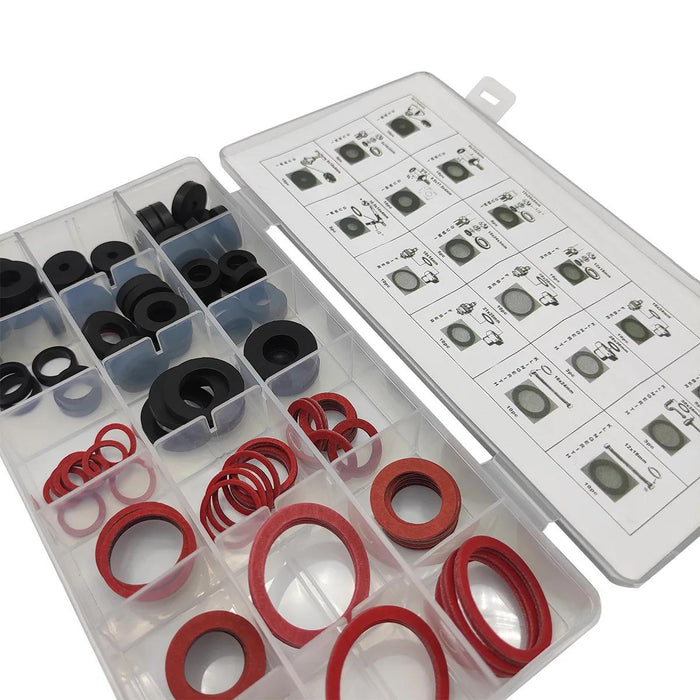 PK TOOL 141 PIECE FIBER & RUBBER WASHER ASSORTMENT EUREKA GRAB KIT  (FD-SEALING)