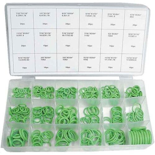PK TOOL O-RING ASSORTMENT - 420PC HNBR GREEN AIR CONDITION O-RING RG2896