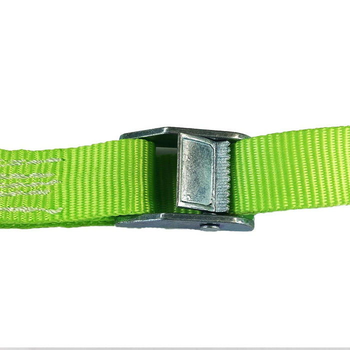 Loadmaster LightGreen 3m Cam Buckle Tie Down Strap Working load 204Kg 4PK