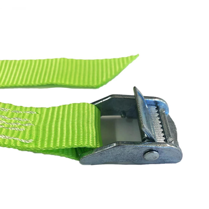 Loadmaster LightGreen 3m Cam Buckle Tie Down Strap Working load 204Kg 4PK