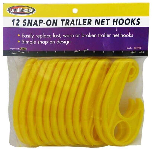 Loadmaster 12 Pcs Snap-On Trailer Net Hooks - to Suit Trailer & UTE Nets - FISHER DISCOUNT