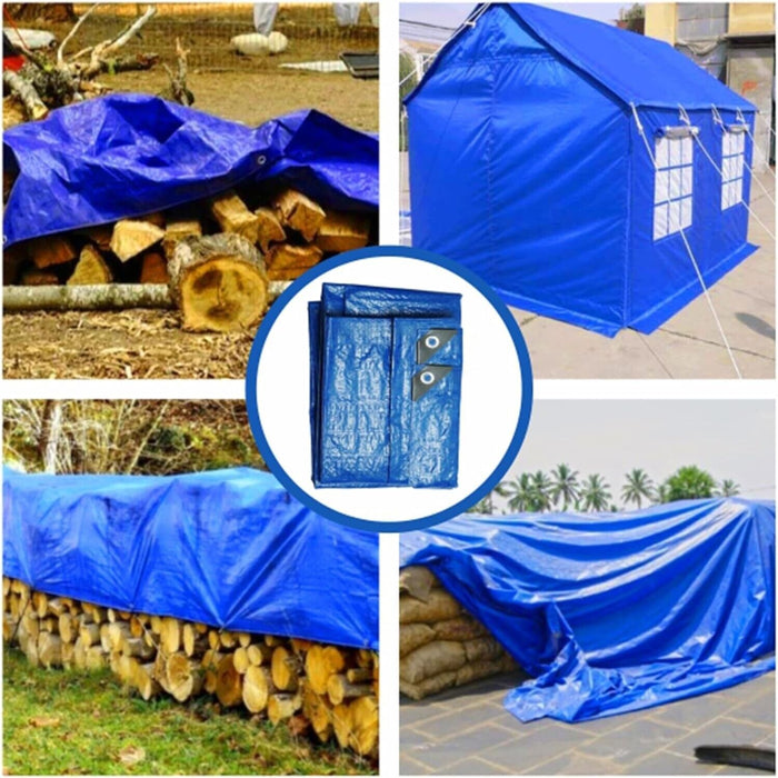 Heavy Duty Tarpaulin Waterproof Cover Shelter Camping Car Weatherproof Blue Tarp