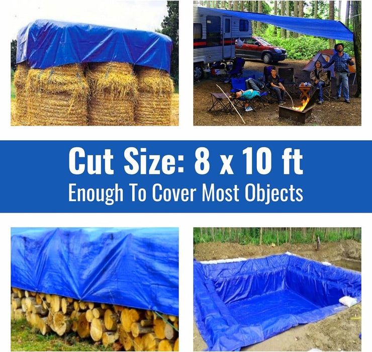 Heavy Duty Tarpaulin Waterproof Cover Shelter Camping Car Weatherproof Blue Tarp