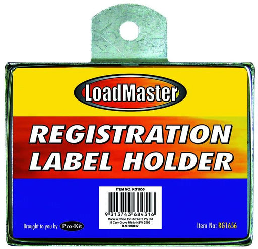 Metal RECTANGULAR REGO LABEL HOLDER TRAILER MOTORBIKE BOAT BULK  8X11 CM - FISHER DISCOUNT