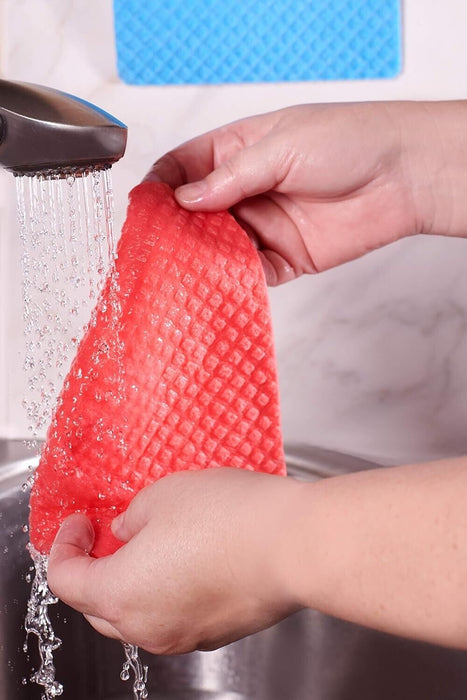 10 x Microfibre Sponge Cleaning Cloth Kitchen Glass Towel Wipes Dust Dish Cloths