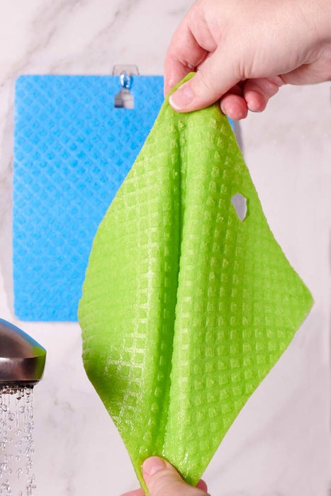 10 x Microfibre Sponge Cleaning Cloth Kitchen Glass Towel Wipes Dust Dish Cloths