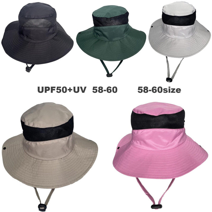 Wide Brim Boonie Hat Outdoor Waterproof UPF 50+ Sun Protection Breathable Cap AU