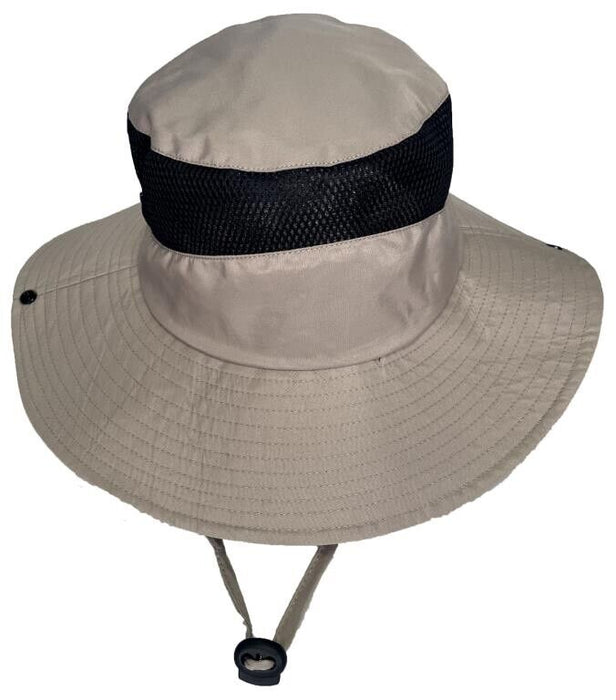 Wide Brim Boonie Hat Outdoor Waterproof UPF 50+ Sun Protection Breathable Cap AU