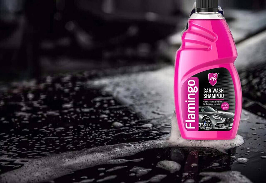 Flamingo Car Wash Shampoo 500mml Super Concentrated Hand Or Machine Snow Foam