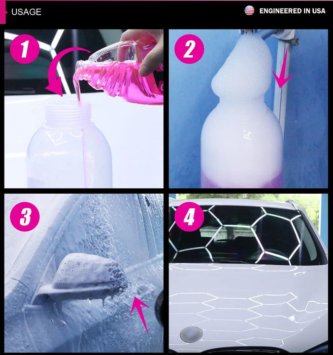 Flamingo Car Wash Shampoo 500mml Super Concentrated Hand Or Machine Snow Foam