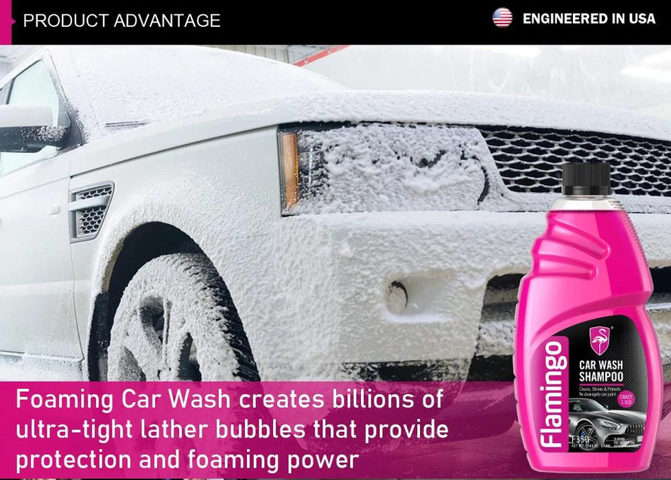 Flamingo Car Wash Shampoo 500mml Super Concentrated Hand Or Machine Snow Foam