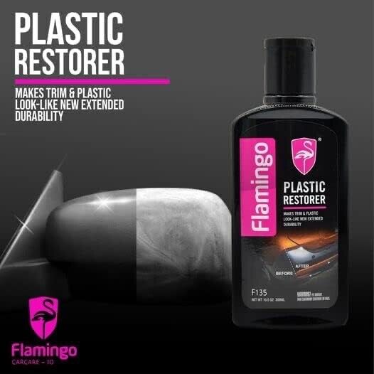 Flamingo Plastic Bumper & Trim Restorer 300ml Restores Black & All Colour Trim