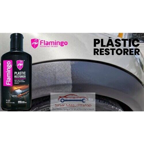 Flamingo Plastic Bumper & Trim Restorer 300ml Restores Black & All Colour Trim