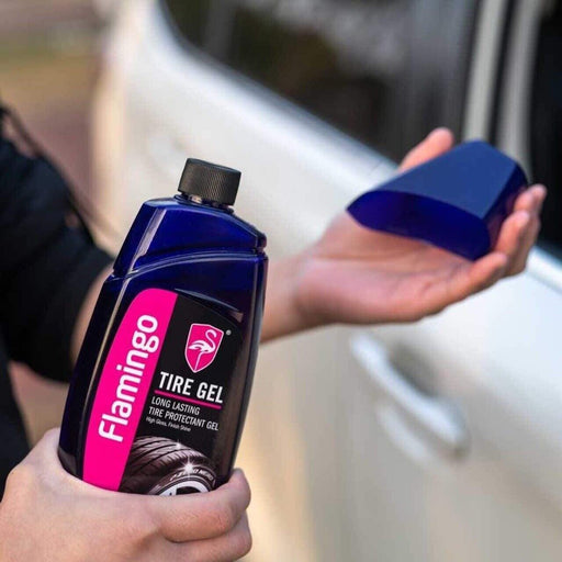 Flamingo Tyre Protectant Gel High Gloss Long Lasting Deep Enhanced Shine 500ml - FISHER DISCOUNT