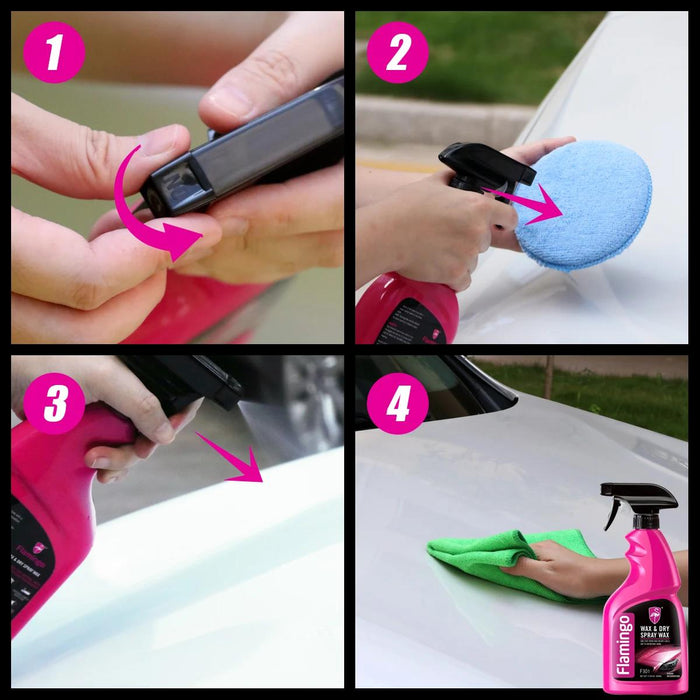 Flamingo 3in1 High Protection Quick Ceramic Coating Spray Hydrophobic 500ML