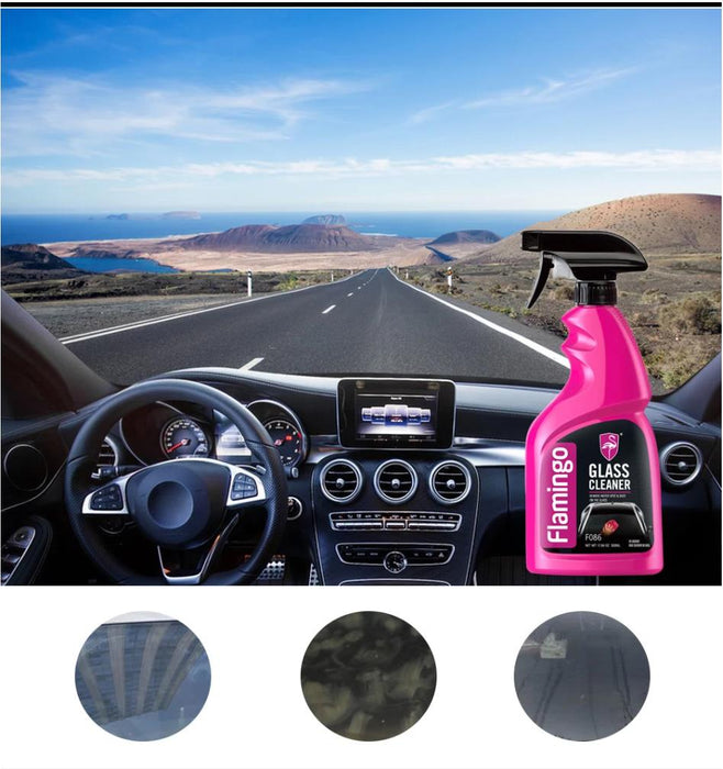 Flamingo Glass Cleaner 500ml Windows Windscreen Mirrors Car & Household
