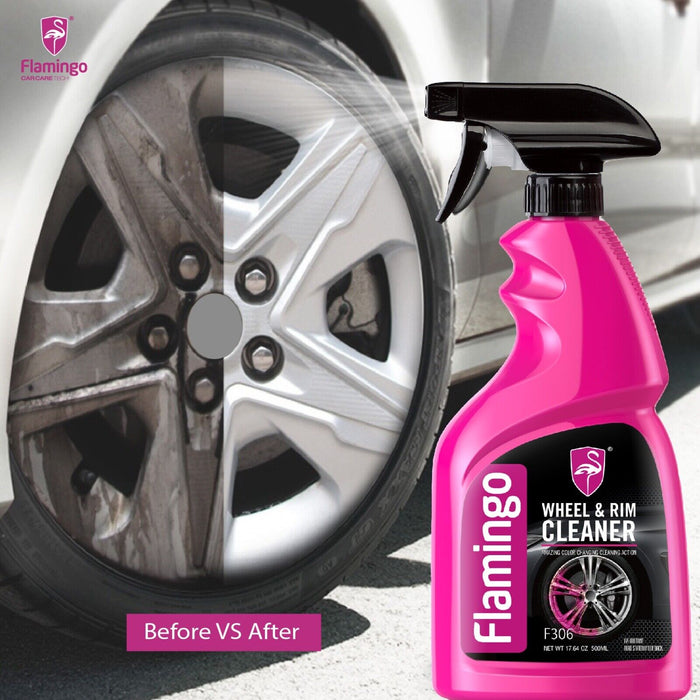 Flamingo Aluminium Wheel RIM Cleaner 500ml Acid-free WHEEL TIRES 95% Zinc COTE