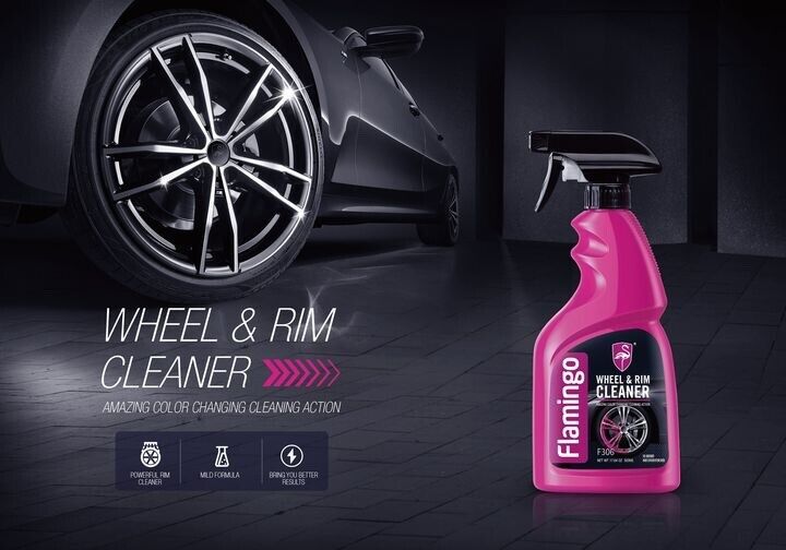 Flamingo Aluminium Wheel RIM Cleaner 500ml Acid-free WHEEL TIRES 95% Zinc COTE