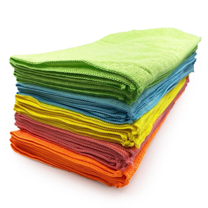 Microfibre Cloths 40x40 Cleaning Drying 25Pcs Kitchen Window Car Cleaning Large
