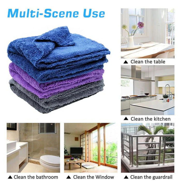 Microfibre Cloths 40x40 Cleaning Drying 25Pcs Kitchen Window Car Cleaning Large