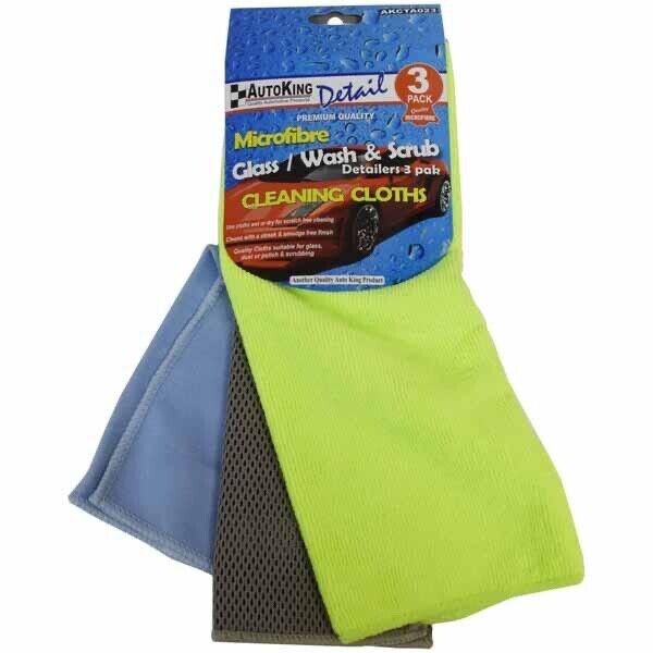 Master Detailer 30x40cm Complete Microfibre Clean Kit - Glass/Wash Scrub