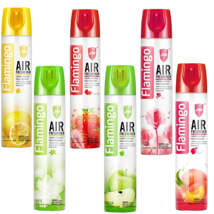 FLAMINGO 3PCS AIR FRESHENER LEMON+APPLE+STRAWBERRY 330ml