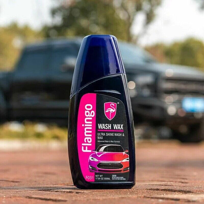Flamingo Car Wash & Wax 500ml Premium Ultra Shine Carnauba Advanced Formula