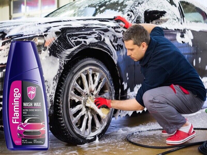 Flamingo Car Wash & Wax 500ml Premium Ultra Shine Carnauba Advanced Formula