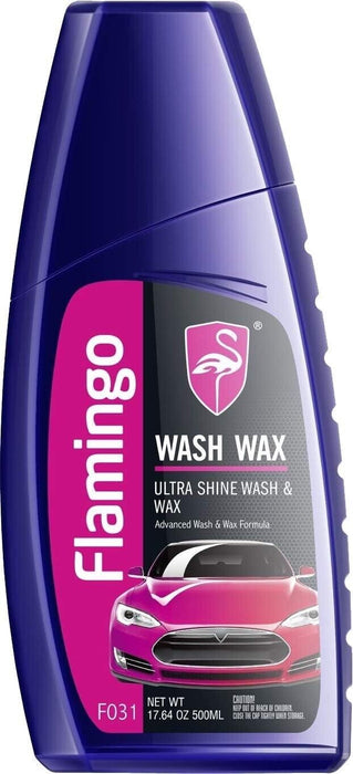 Flamingo Car Wash & Wax 500ml Premium Ultra Shine Carnauba Advanced Formula