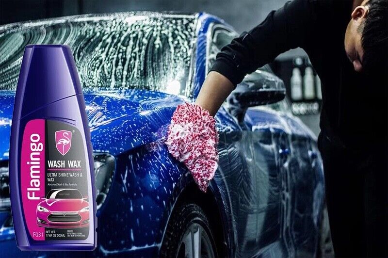Flamingo Car Wash & Wax 500ml Premium Ultra Shine Carnauba Advanced Formula