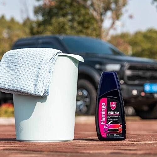 Flamingo Car Wash & Wax 500ml Premium Ultra Shine Carnauba Advanced Formula