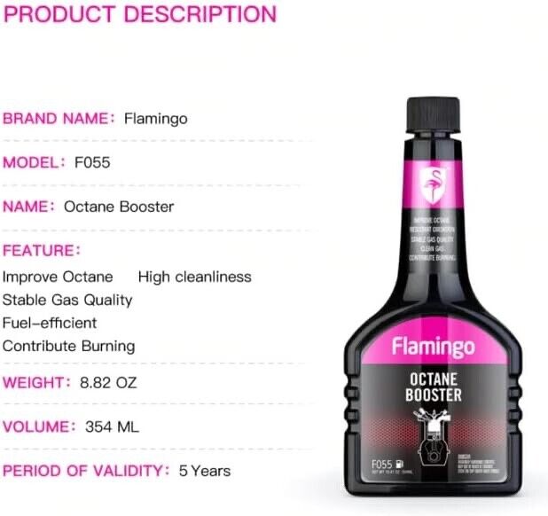 FLAMINGO Pro-Strength Octane Booster 354ML PSOB Improve Engine High-Performance